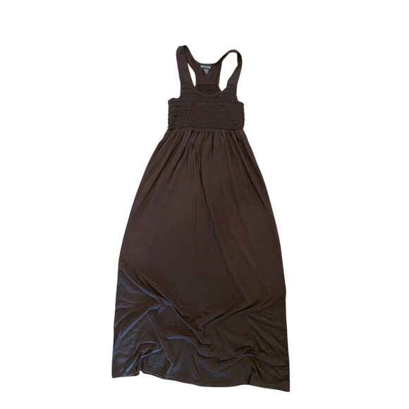Vintage Wet Seal Brown Smocked Maxi Dress Size L Y2K Forest Fairy Grunge Cottage - Picture 7 of 8